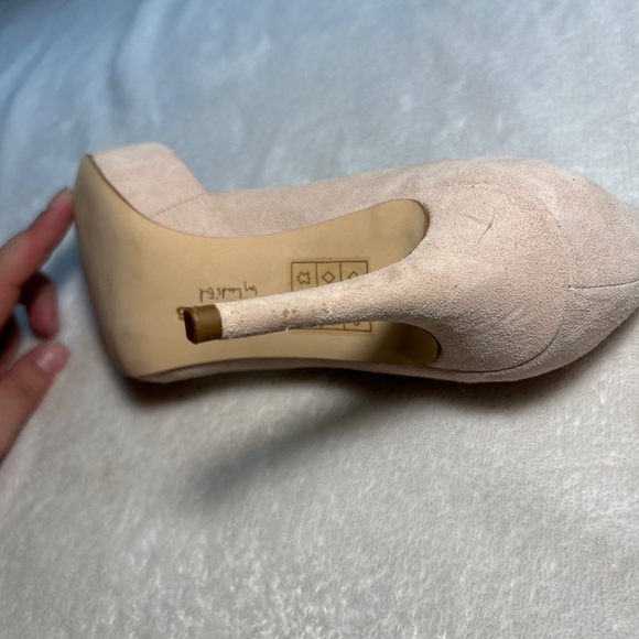 Canvas beige/nude high heels - Picture 6 of 6